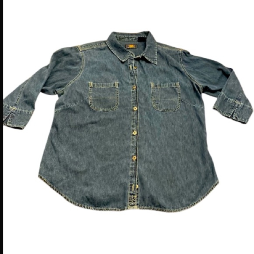 Women’s 3/4 sleeve denim top size 18W EUC